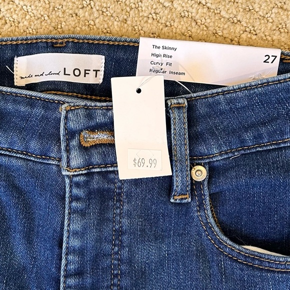NWT Loft The Skinny High Rise Curvy Jeans - Picture 2 of 7